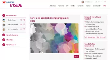 Screenshot Social Intranet Diakoneo Inside