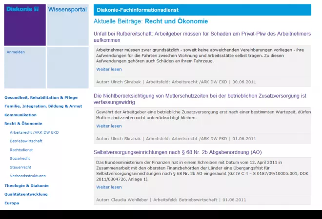 Wissensmanagement-System  Diakonie-Bundesverband
