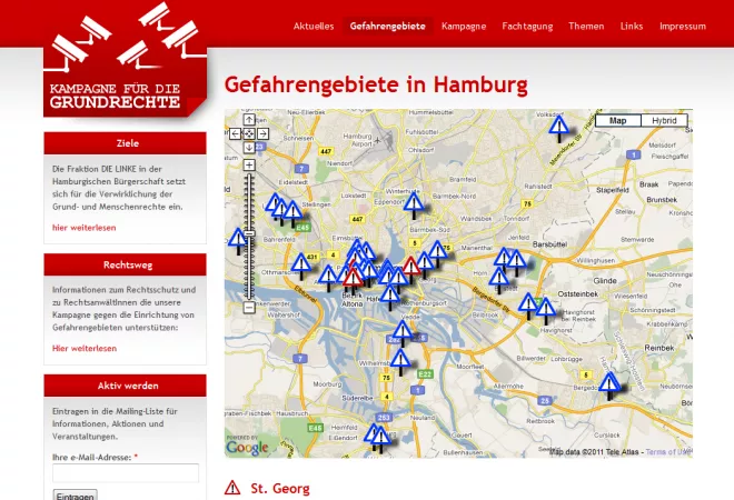 Geomapping Gefahrengebiete